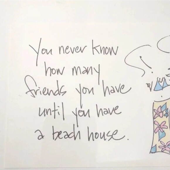 Mary Phillips Designs Signed Art "You never know how many friends.." 8" x 10" - Picture 2 of 14